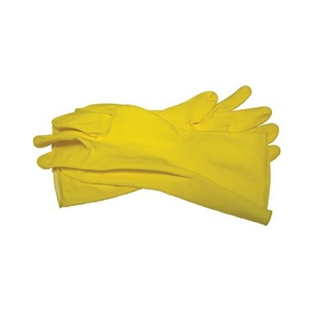 12” Coated Latex Gloves, Flock Lined, Pinked Cuff, 12PK